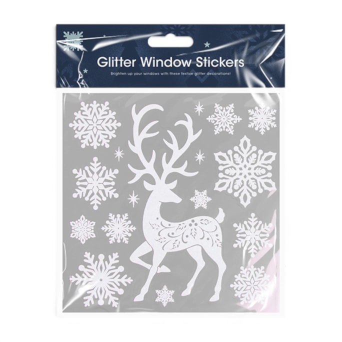 Wholesale Glitter Christmas Window Stickers | Wholesale Direct