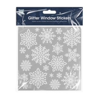 Wholesale Glitter Christmas Window Stickers | Wholesale Direct