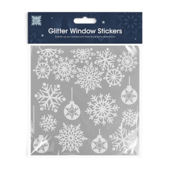 Wholesale Glitter Christmas Window Stickers | Wholesale Direct