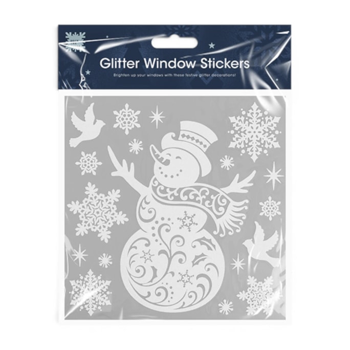 Wholesale Glitter Christmas Window Stickers | Wholesale Direct
