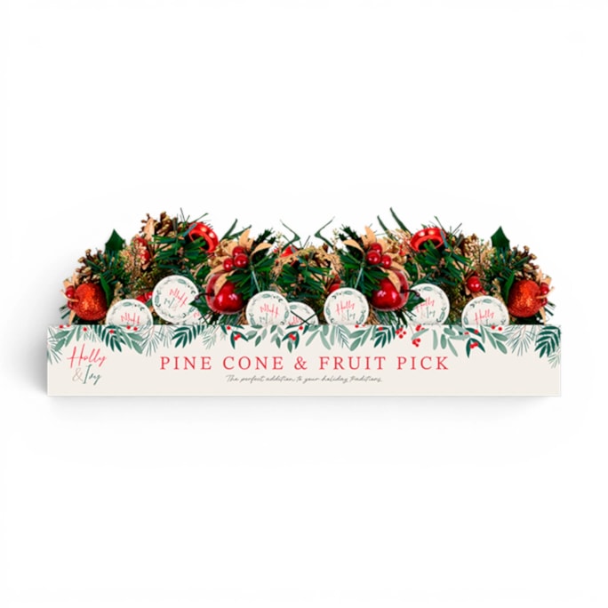 Wholesale Christmas Pine Cone & Fruit Pick CDU | Wholesale Direct