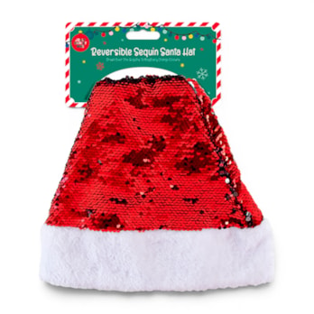 Wholesale Reversible Christmas Sequin Santa Hat | Wholesale Direct Wholesale Reversible Christmas Sequin Santa Hat | Wholesale Direct