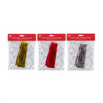 Wholesale Christmas Cellophane Gift Bag with Giant Bow | Wholesale Direct