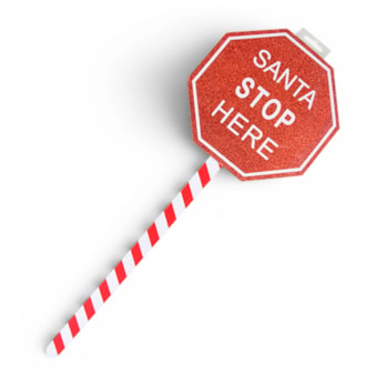 Wholesale Santa Stop Here Sign | Wholesale Direct