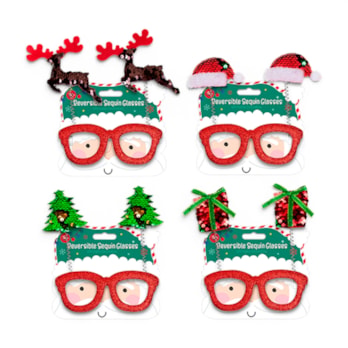 Wholesale Reversible Sequin Christmas Glasses | Wholesale Direct