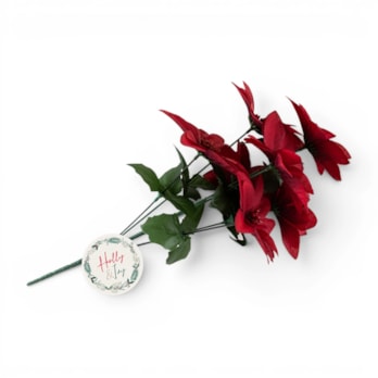 Wholesale Christmas Glittered Poinsettia Spray 45cm | Wholesale Direct Wholesale Christmas Glittered Poinsettia Spray 45cm | Wholesale Direct
