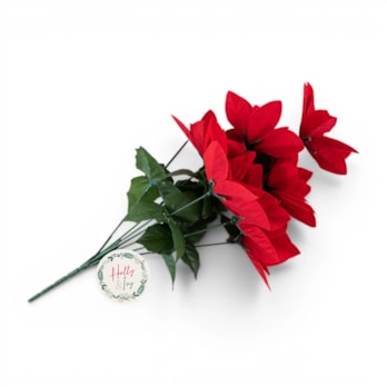 Wholesale Poinsettia Flower Christmas Spray 45cm | Wholesale Direct