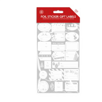 Wholesale Foiled Christmas Gift Labels - 100 Pack | Wholesale Direct
