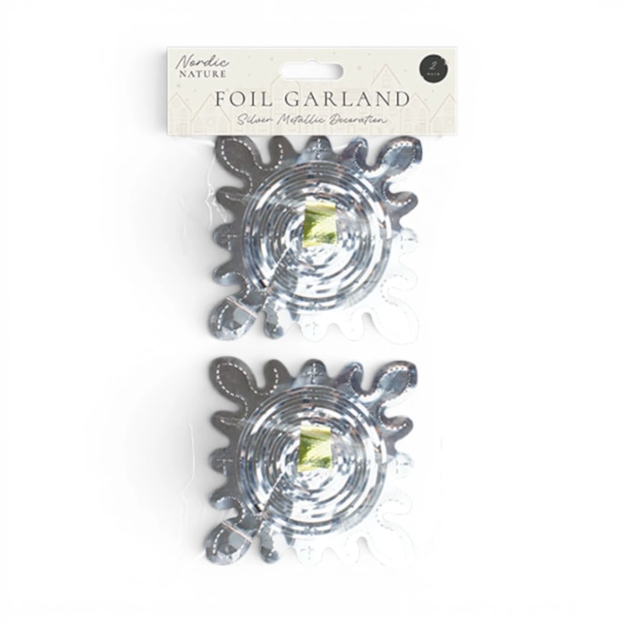 Wholesale Silver Foil Garlands - 2 Pack | Wholesale Direct