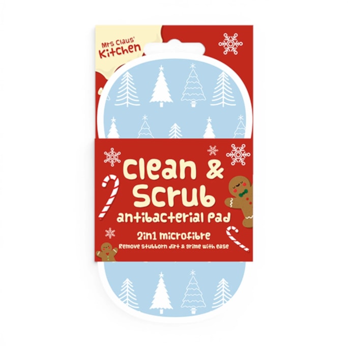 Wholesale Christmas 2 in 1 Scrubbing Pad | Wholesale Direct