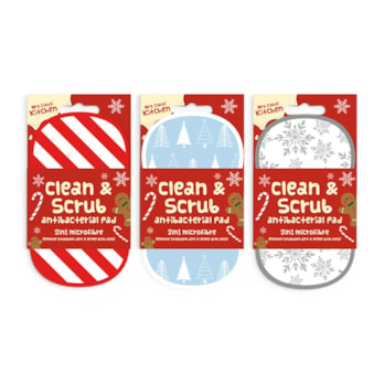 Wholesale Christmas 2 in 1 Scrubbing Pad | Wholesale Direct