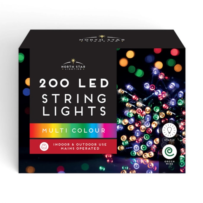 Wholesale 200 Led Mains Operated Christmas Lights - Multicoloured | Wholesale Direct
