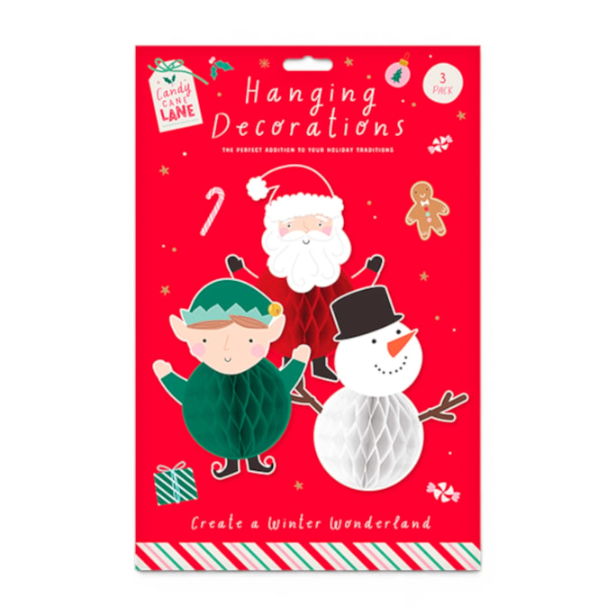 Wholesale Hanging Xmas Decorations 3pk | Wholesale Direct