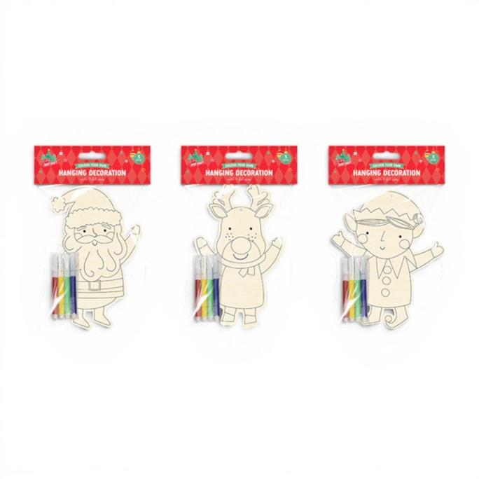 Wholesale Colour Your Own Christmas Hanging Decoration | Wholesale Direct Wholesale Colour Your Own Christmas Hanging Decoration | Wholesale Direct