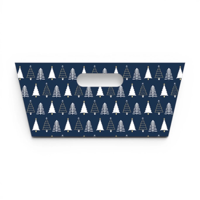 Wholesale Rectangle Printed Hamper Tray With Foil 30cm x 23cm x 13cm | Wholesale Direct