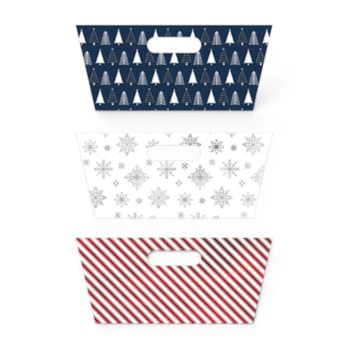 Wholesale Rectangle Printed Hamper Tray With Foil 30cm x 23cm x 13cm | Wholesale Direct Wholesale Rectangle Printed Hamper Tray With Foil 30cm x 23cm x 13cm | Wholesale Direct