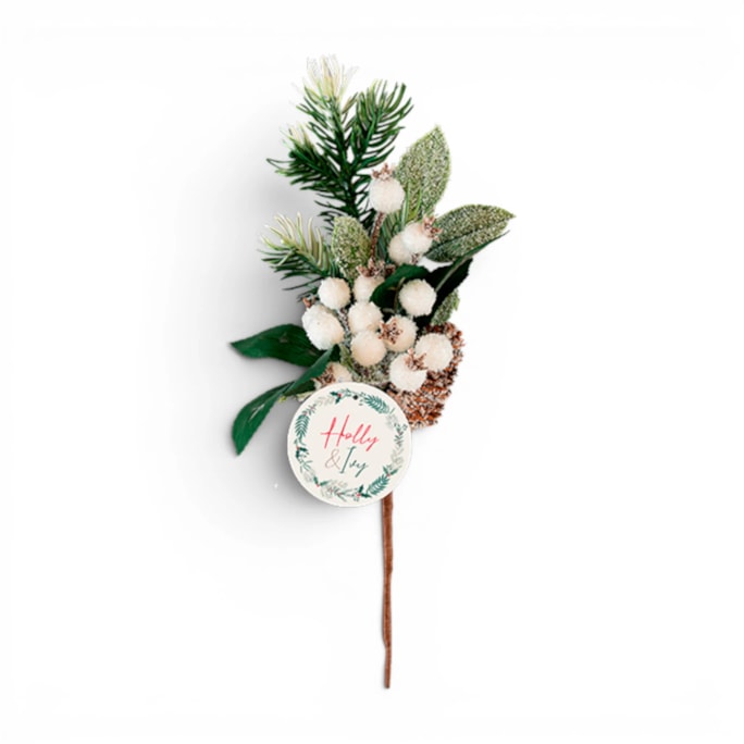 Wholesale Artificial White Berry Pick 27cm CDU | Wholesale Direct