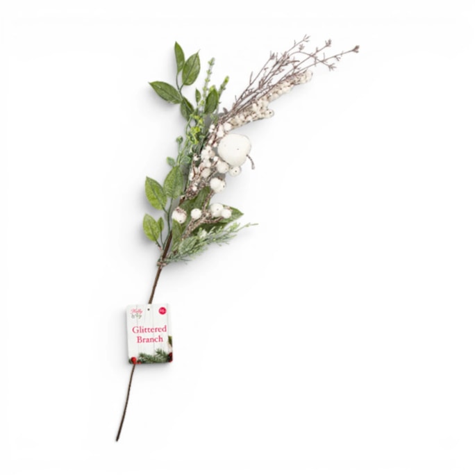 Wholesale Artificial Decorative Glittered Branch 65cm | Wholesale Direct