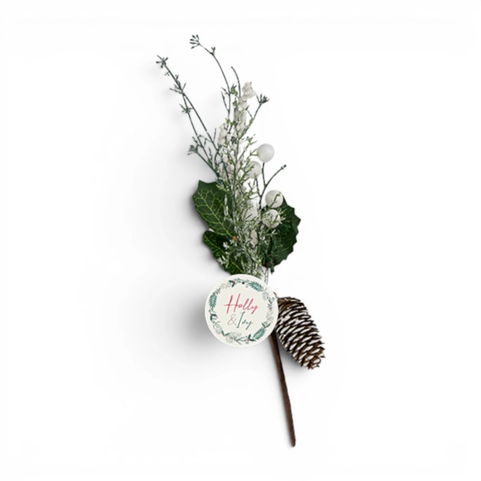 Wholesale Artificial Glittered Pine Cone Pick 32cm | Wholesale Direct