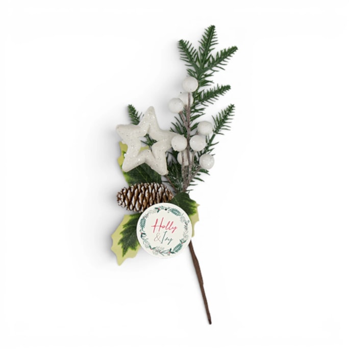 Wholesale Artificial Glittered Pine Cone Pick 32cm | Wholesale Direct