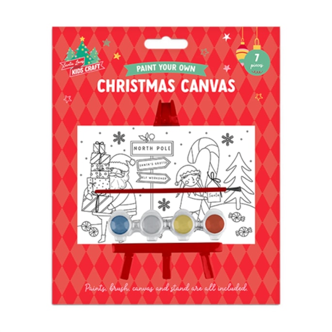 Wholesale Paint Your Own Christmas Canvas with Stand | Wholesale Direct