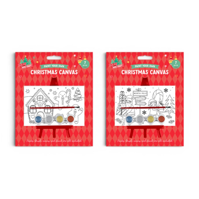 Wholesale Paint Your Own Christmas Canvas with Stand | Wholesale Direct