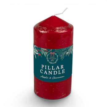 Wholesale Apple & Cinnamon Pillar Candle 230g | Wholesale Direct