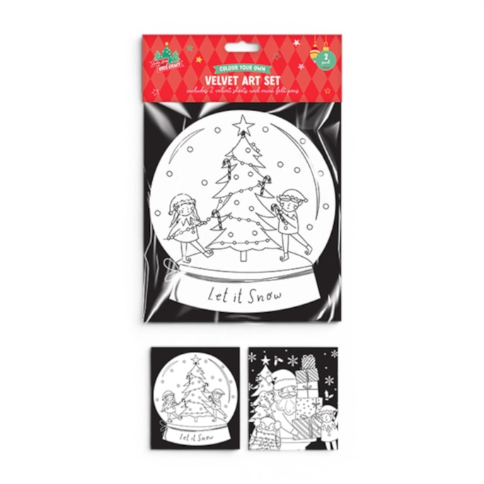 Wholesale Christmas Velvet Colouring Set 2pk | Wholesale Direct