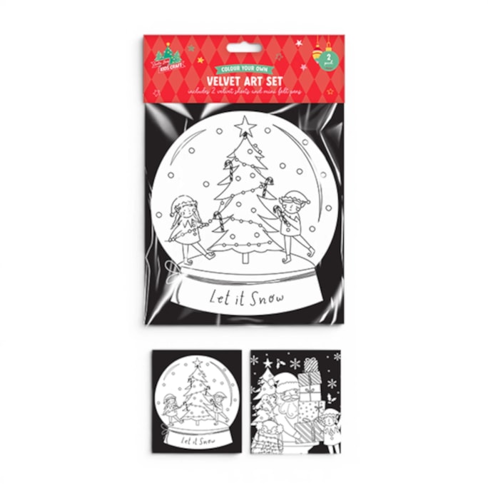 Wholesale Christmas Velvet Colouring Set 2pk | Wholesale Direct