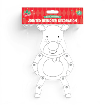Wholesale Colour Your Own Christmas Jointed Card Decorations 4pk | Wholesale Direct Wholesale Colour Your Own Christmas Jointed Card Decorations 4pk | Wholesale Direct