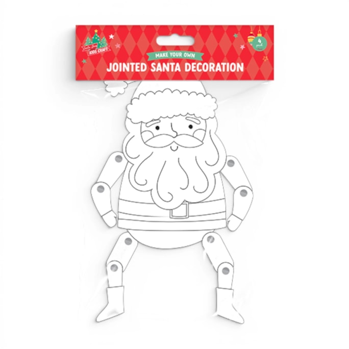 Wholesale Colour Your Own Christmas Jointed Card Decorations 4pk | Wholesale Direct Wholesale Colour Your Own Christmas Jointed Card Decorations 4pk | Wholesale Direct