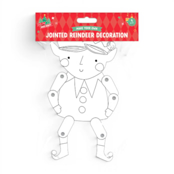 Wholesale Colour Your Own Christmas Jointed Card Decorations 4pk | Wholesale Direct Wholesale Colour Your Own Christmas Jointed Card Decorations 4pk | Wholesale Direct