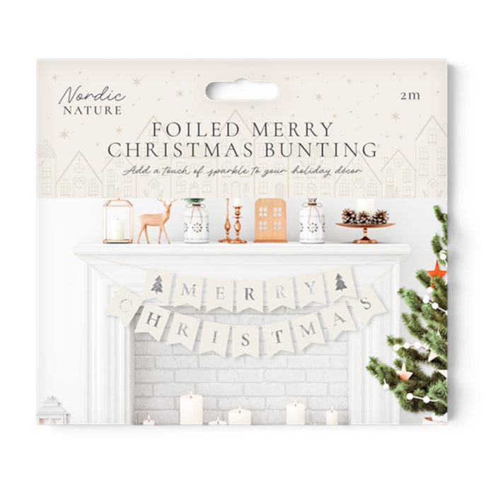 Wholesale Foiled Merry Christmas Bunting 2m | Wholesale Direct Wholesale Foiled Merry Christmas Bunting 2m | Wholesale Direct