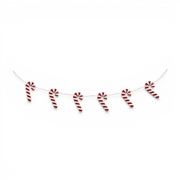 Wholesale Wooden Candy Cane Bunting 1.5m | Wholesale Direct Wholesale Wooden Candy Cane Bunting 1.5m | Wholesale Direct