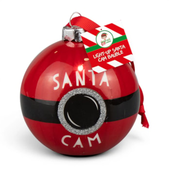 Wholesale Light-Up Santa Cam Bauble | Wholesale Direct Wholesale Light-Up Santa Cam Bauble | Wholesale Direct