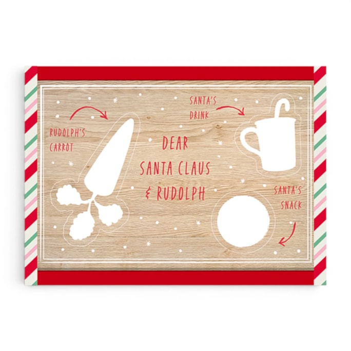 Wholesale Wooden 'Snacks For Santa' Board 20cm x 30cm | Wholesale Direct