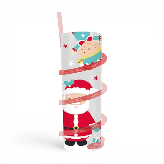 Wholesale Christmas Spiral Straw Tumbler | Wholesale Direct