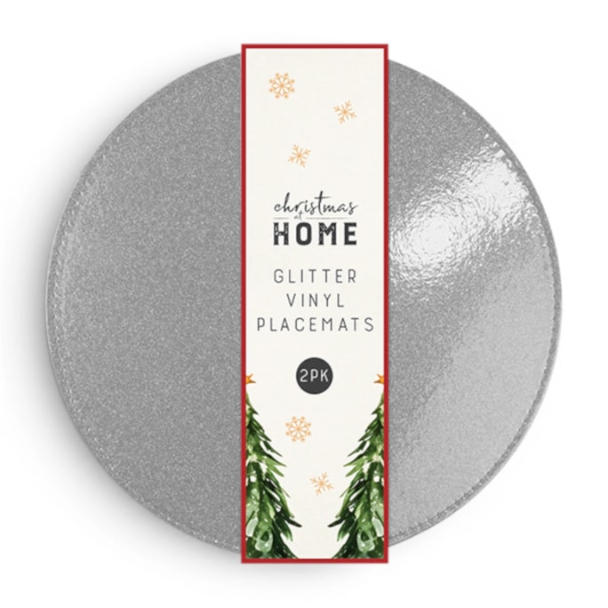 Wholesale Glitter Vinyl Placemats 32cm dia 2pk | Wholesale Direct Wholesale Glitter Vinyl Placemats 32cm dia 2pk | Wholesale Direct
