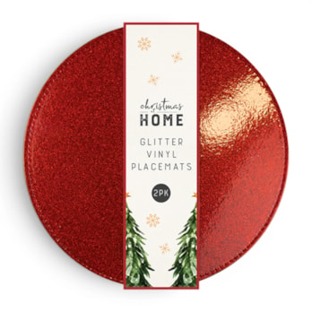Wholesale Glitter Vinyl Placemats 32cm dia 2pk | Wholesale Direct Wholesale Glitter Vinyl Placemats 32cm dia 2pk | Wholesale Direct