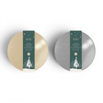 Wholesale Glitter Vinyl Placemats 32cm dia 2pk | Wholesale Direct Wholesale Glitter Vinyl Placemats 32cm dia 2pk | Wholesale Direct