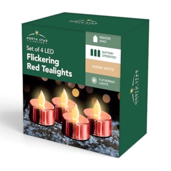 Wholesale LED Battery Operated Metallic Flickering Tea Lights 4pk CDU | Wholesale Direct Wholesale LED Battery Operated Metallic Flickering Tea Lights 4pk CDU | Wholesale Direct
