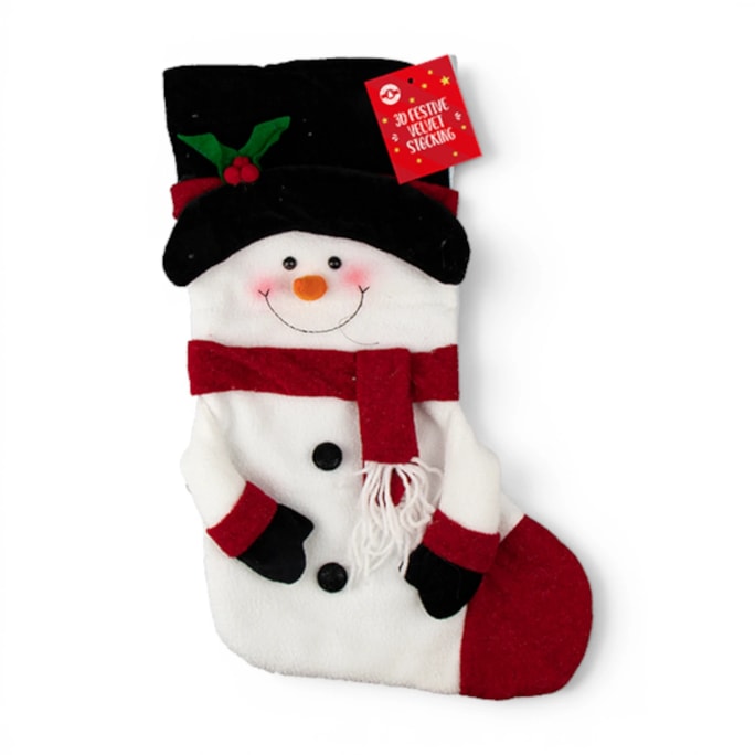 Wholesale 3D Festive Stocking 47cm x 28cm | Wholesale Direct
