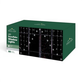 Wholesale LED Battery Operated Snowflake Window Lights 1.8M | Wholesale Direct