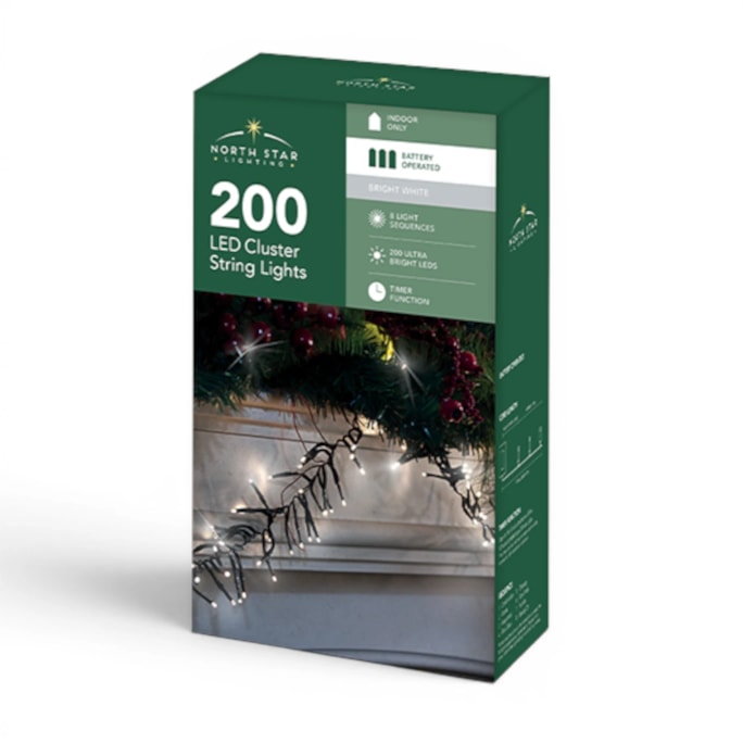 Wholesale 200 LED Battery Operated Cluster Lights | Wholesale Direct