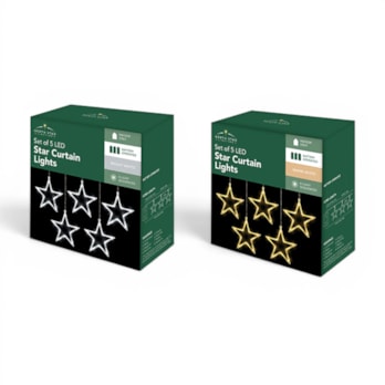 Wholesale 5 LED Battery Operated Star Curtain Lights | Wholesale Direct Wholesale 5 LED Battery Operated Star Curtain Lights | Wholesale Direct