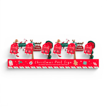 Wholesale Festive Christmas Post Sign Ornament CDU | Wholesale Direct