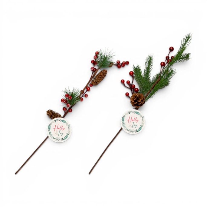 Wholesale Artificial Berry / Pine Cone Branch 58cm | Wholesale Direct Wholesale Artificial Berry / Pine Cone Branch 58cm | Wholesale Direct