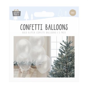 Wholesale Glitter Confetti Balloons 5pk | Wholesale Direct