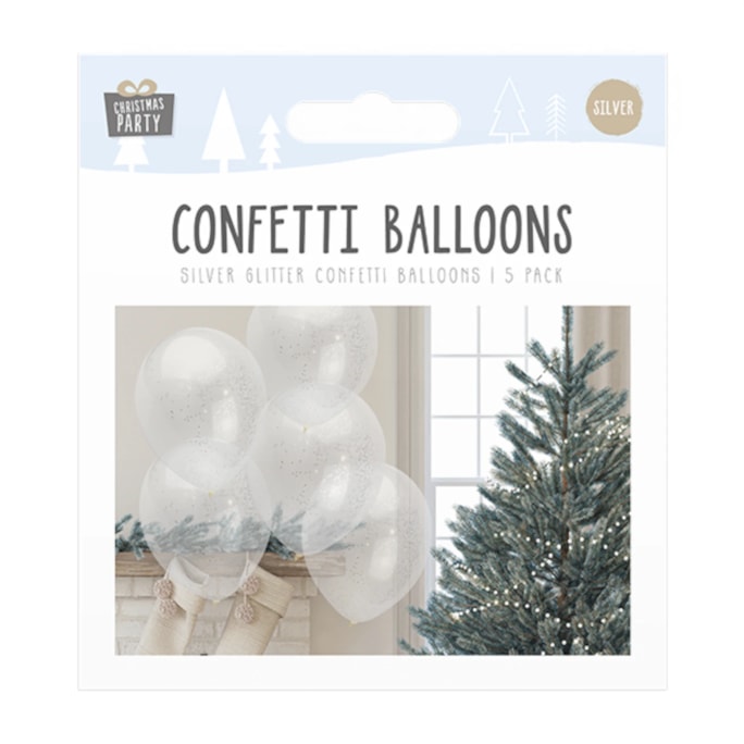 Wholesale Glitter Confetti Balloons 5pk | Wholesale Direct