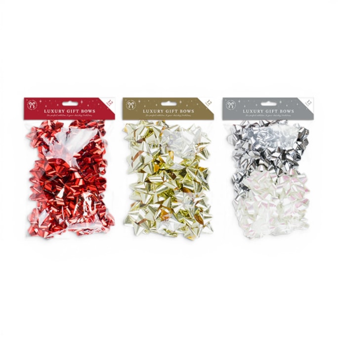 Wholesale Metallic Gift Bows 12pk | Wholesale Direct